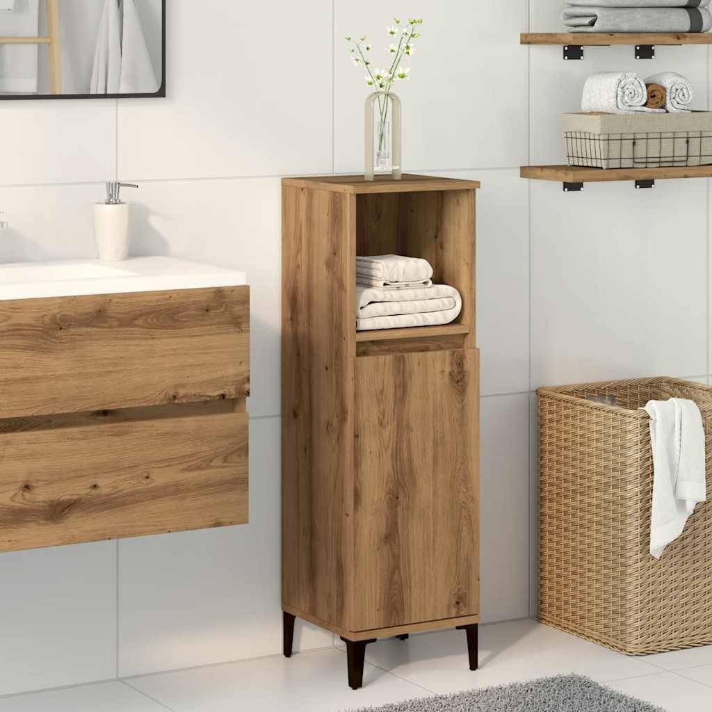 vidaXL Single Door Single Shelf Artisanal Oak Bathroom Cabinet - image 3