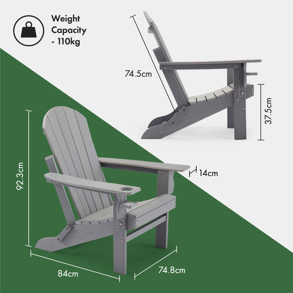 Westport Grey Folding Garden Chair - image 5