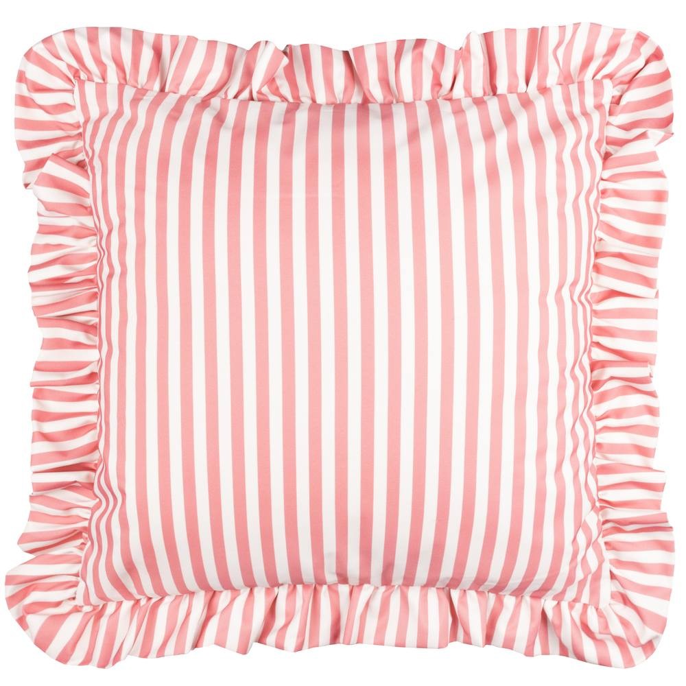 Wylder Nature Millie Ruffle Stripe Pink Cushion 50 x 50cm - image 2