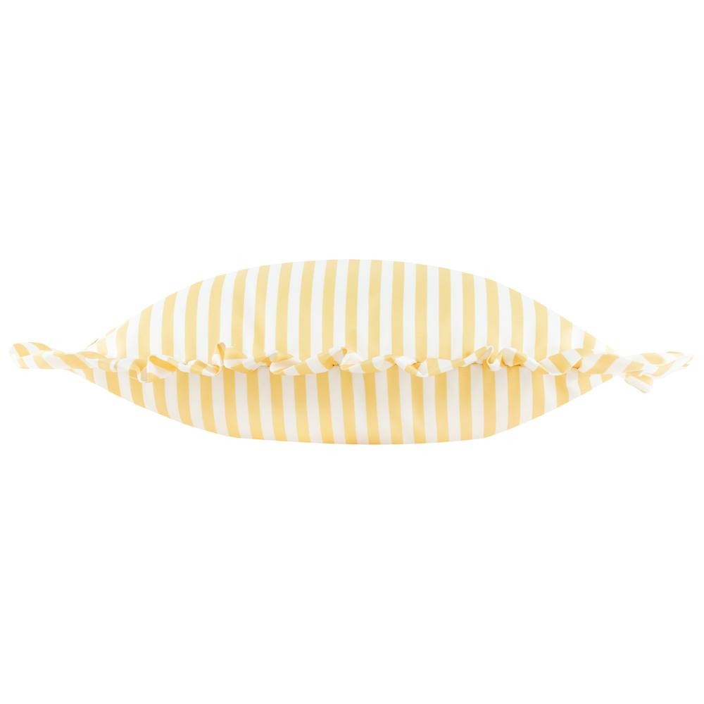Wylder Nature Millie Ruffle Stripe Yellow Cushion 50 x 50cm - image 3