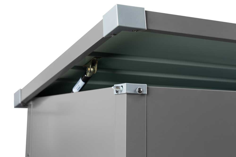 Zipper ZI-GAB165AN Grey Steel Garden Storage Box 165cm - image 3
