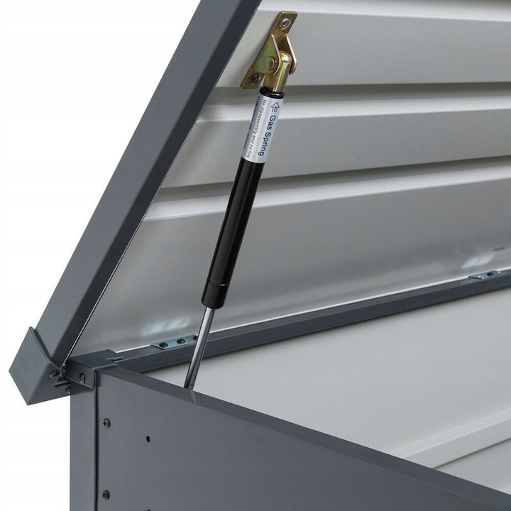 Zipper ZI-GAB165AN Grey Steel Garden Storage Box 165cm - image 4