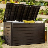 5' x 3' Keter XXL Plastic Garden Storage Box - Brown (1.47m x 0.83m) - image 2