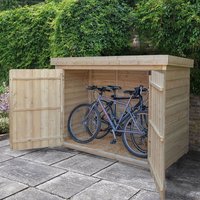 Forest Garden 6'5 x 2'10 Large Double Door Pent Garden Storage - image 2