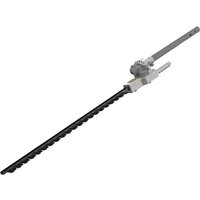 DeWalt XR FlexVolt pole hedge trimmer attachment with long black blade and silver connector.