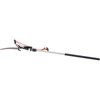 Draper G1200/EXP tree pruner with silver telescopic handle, curved blade, and orange pulley system.
