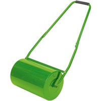 Green Draper GLR Lawn Roller with 500mm drum, metal frame, and black handle grip.