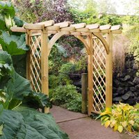 Forest Large Ultima Wooden Garden Pergola Arch 8' x 4' - image 2