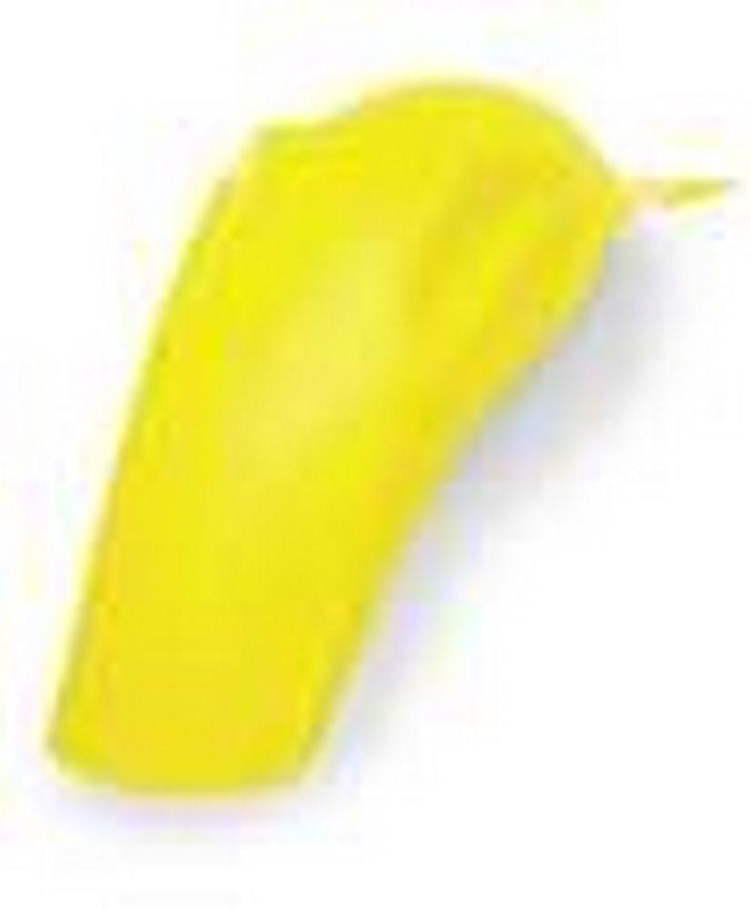 Bright yellow rear fender designed for Suzuki DRZ 400/400E models from 2000 to 2012, featuring a sleek, curved shape and durable plastic material.