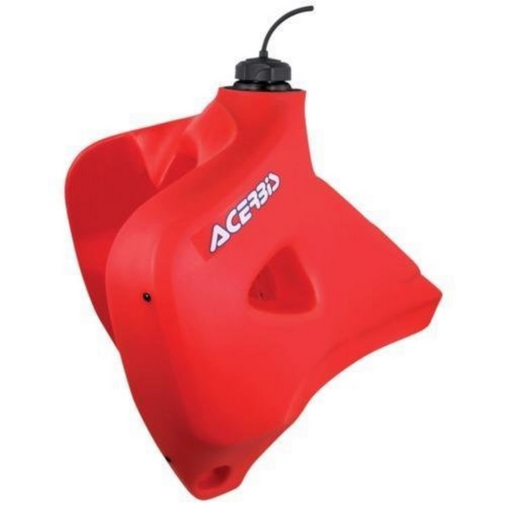 Complete red fuel tank for Honda CRF150R (2007-2024) by Acerbis, featuring a sleek design, 6.5L capacity, and a black fuel cap.