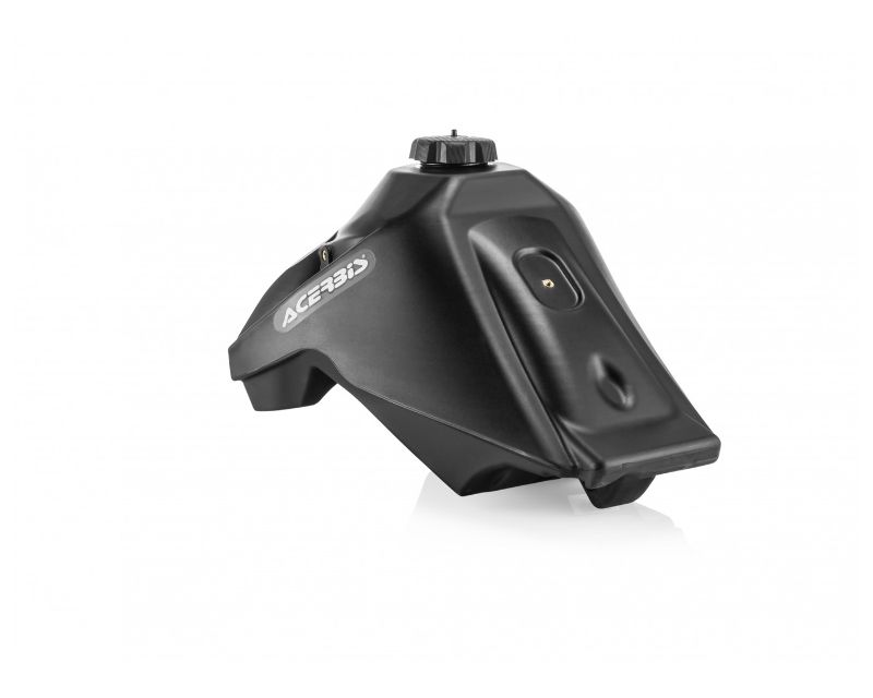 Acerbis black plastic fuel tank for Honda CRF250L & CRF250M, 12.5L capacity, featuring a sleek design with a fuel cap and a prominent Acerbis logo.