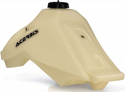 Transparent 12.5L fuel tank for Honda CRF 250L-M by Acerbis, featuring a black cap and the Acerbis logo on the side, designed for durability and performance.