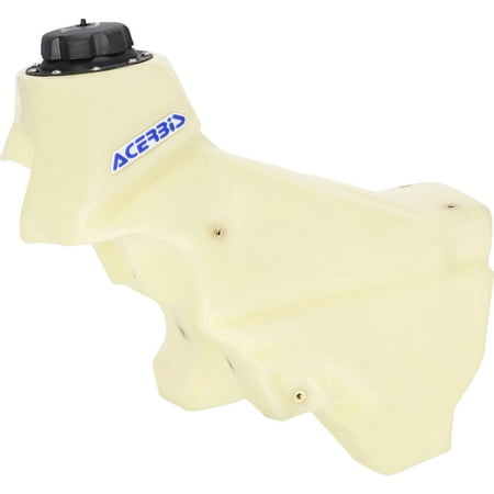 Clear plastic fuel tank for Yamaha YZ 125/250 (2022-24) by Acerbis, featuring a black cap and molded design for optimal fit and functionality, with a capacity of 12 liters.