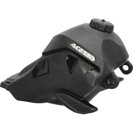 Black plastic fuel tank for Acerbis Honda CRF 250/300, featuring a sleek design, prominent Acerbis logo, and a cap on top, with a capacity of 13.5 liters.