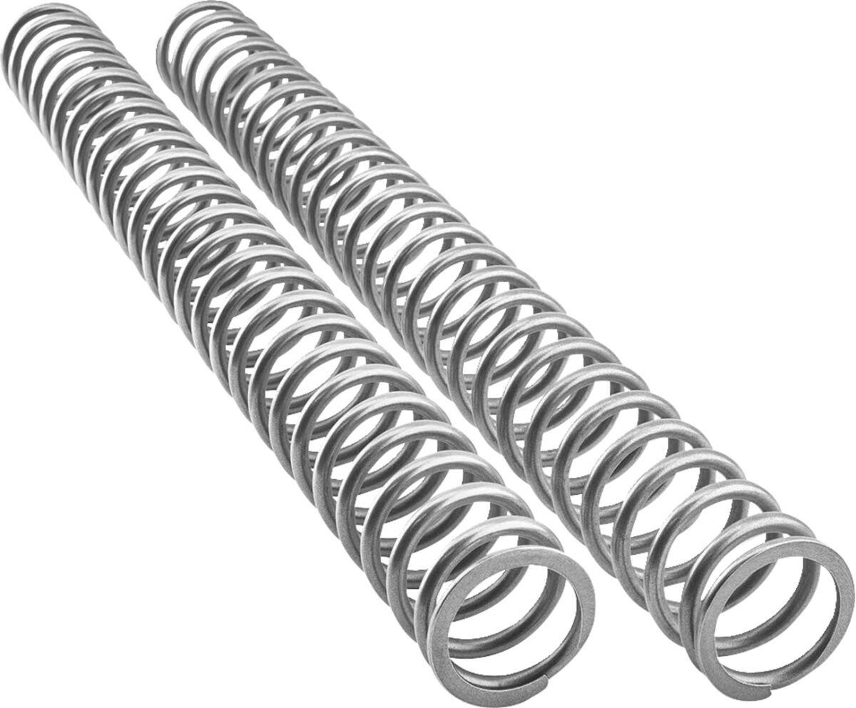 Two metallic fork springs with a shiny silver finish, featuring tightly wound coils, designed for Moose Racing's KTM SX85 models from 2009 to 2017, rated at 3.6 N/mm.