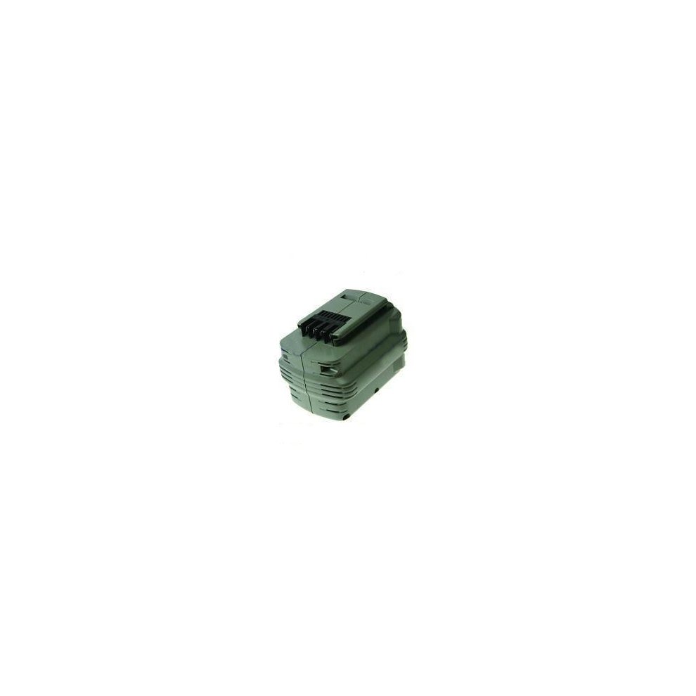 Green cordless tool battery with a compact design, featuring multiple grooves and a connector on top, suitable for various power tools by 2-Power.