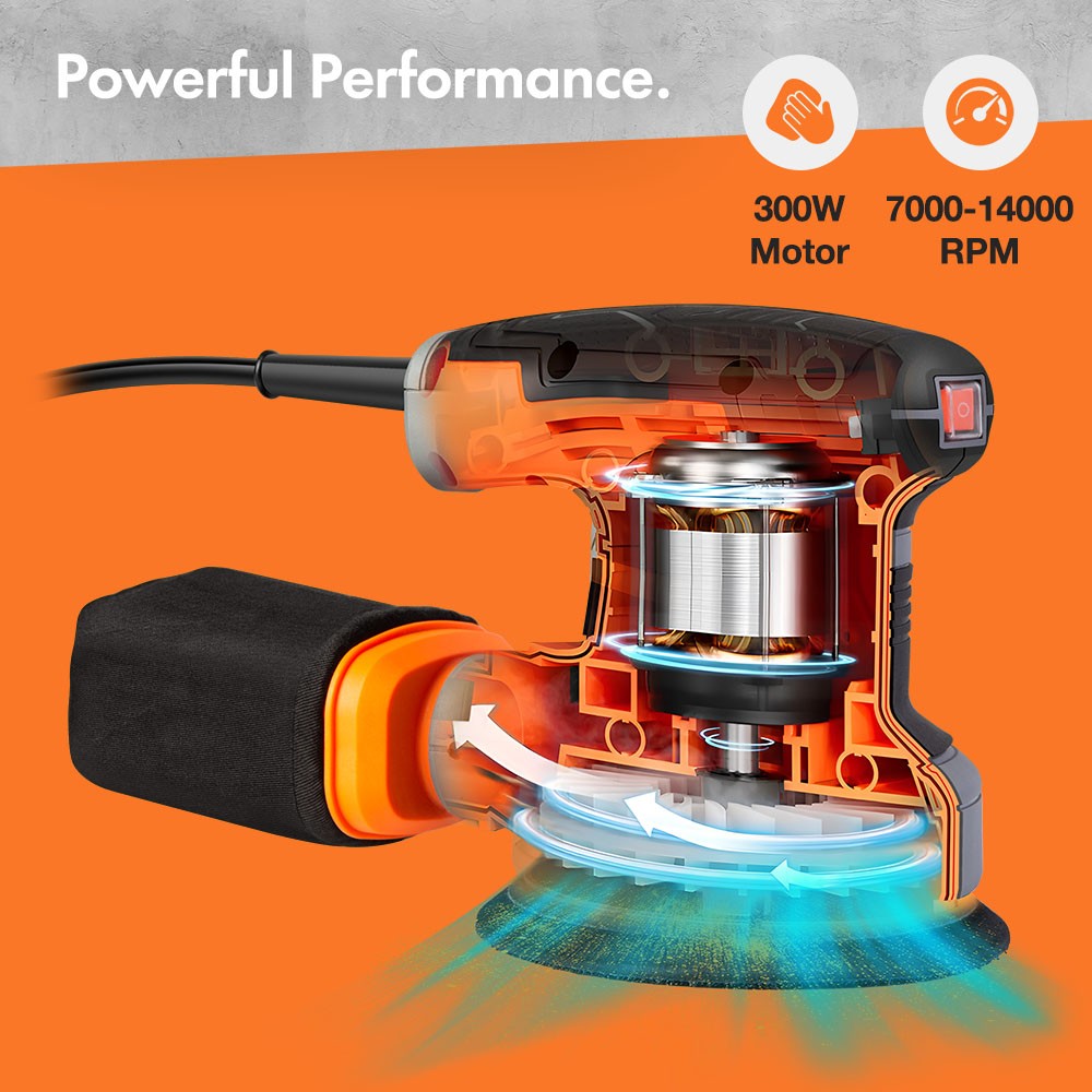 300W Random Orbital Sander - image 5
