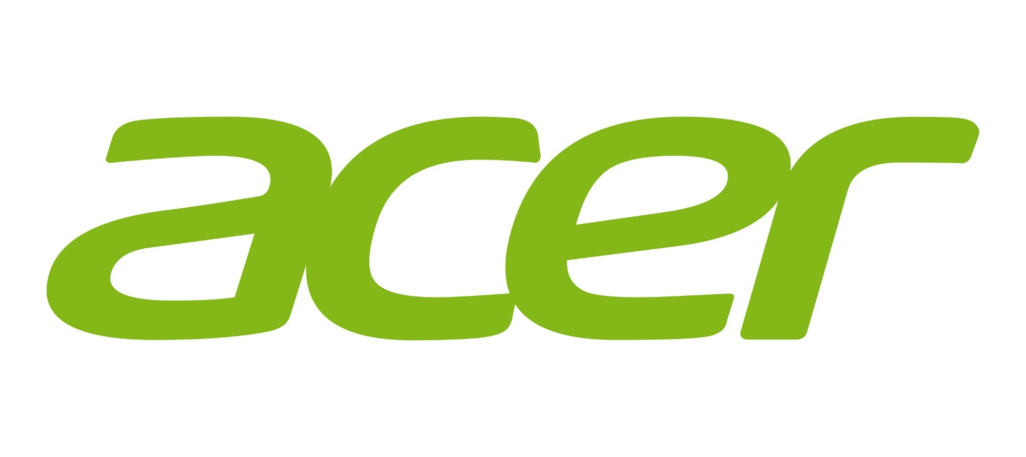 Green Acer logo featuring a modern, rounded font, representing the brand's identity and technology focus.