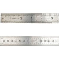 Advent ASR Precision Steel Rule, silver, with metric and imperial markings, clear black numbers, durable metal construction.