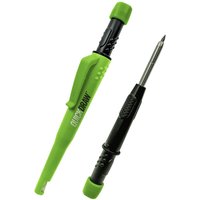 Advent Green QuickDraw automatic trade marker pencil with green casing, black grip, and retractable metal tip.