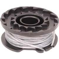Black spool with gray 1.5mm line for Ryobi RLT36 trimmers, featuring a jagged edge design.