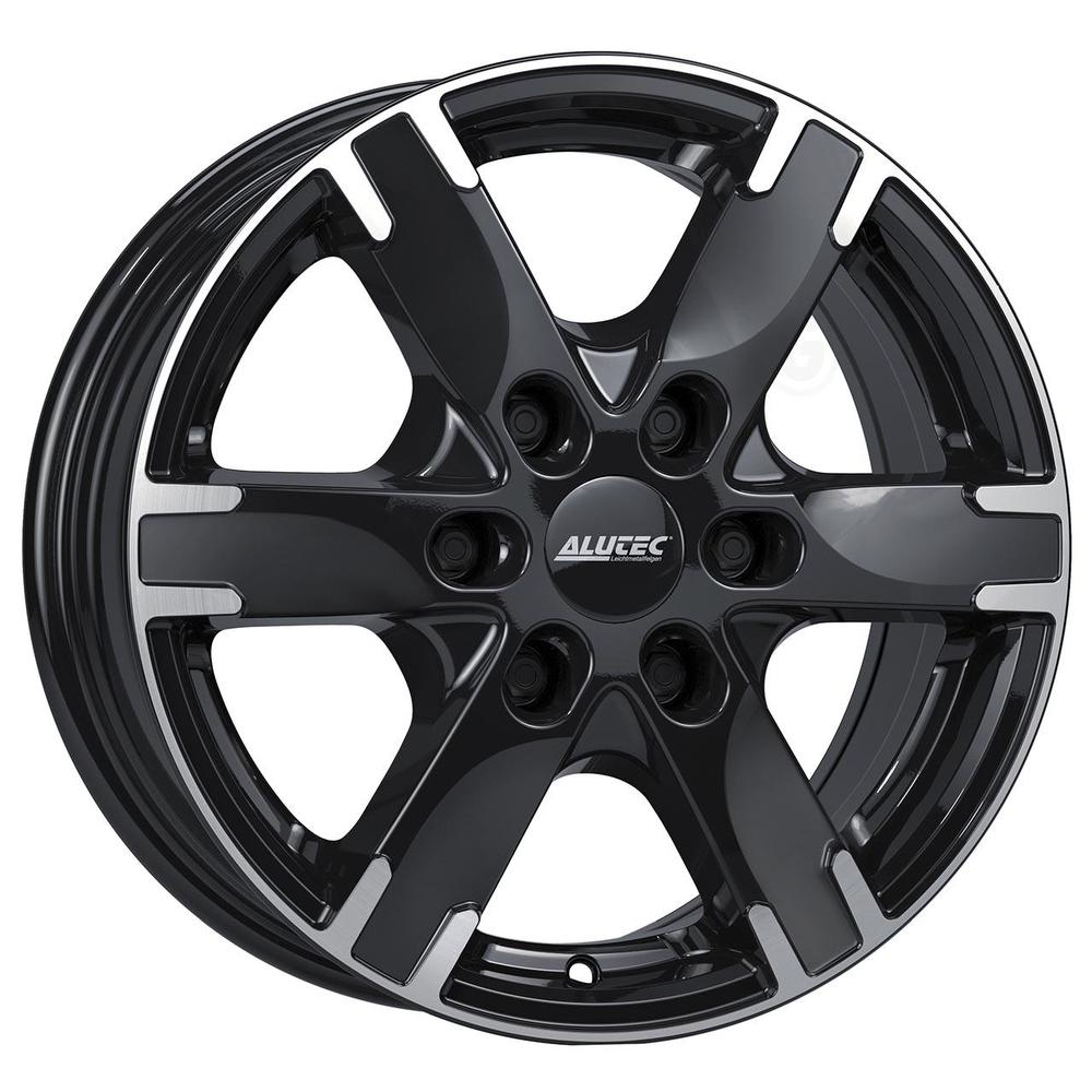 Alutec Titan alloy wheel set in diamond black and polished finish, 17x7.5 inches, features a 6x139.7 PCD, ET38 offset, and 67.1mm centre bore with a sleek, modern design.