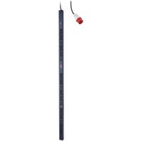 Black APC Rack PDU, Zero U, 11 kW, 230V with 42 AC outlets, featuring 36 C13 and 6 C19 sockets, vertical design.