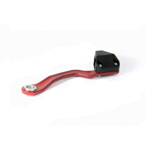 Red aluminum chain tensioner with a black rubber end, designed for Jotagas models from 2012 to 2018, featuring a sleek, lightweight design for improved performance.