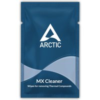 Blue packet of ARCTIC MX Cleaner wipes for thermal compound removal, featuring white logo and text.