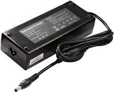 Black ASUS 0A001-00040000 power adapter with a rectangular design, featuring a textured surface, a power input socket, and a long, flexible cable.