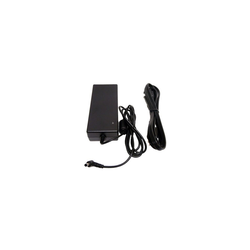 Black ASUS 0A001-00060100 power adapter with a compact rectangular design, featuring a power cord and a connector plug, designed for indoor use with a 120W capacity.