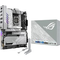 ASUS ROG MAXIMUS Z890 APEX motherboard, silver with black accents, LGA 1851 socket, includes box and accessories.