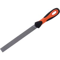 Bahco Ergo™ Oberg Cut File, 200mm, with orange and black ergonomic handle, flat metal file surface.