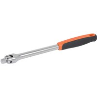 Bahco 1/2" drive swivel head breaker bar with silver metal shaft and orange-black ergonomic handle.