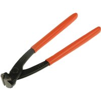 Black Bahco fencing pliers with red rubber grips and multi-functional head.