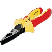 Bahco 2628S ERGO insulated pliers with red and yellow handles, black jaws, and ergonomic grip.