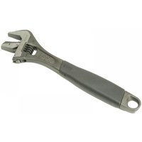 Black Bahco adjustable wrench with reversible jaw, 250mm length, ergonomic handle, and hole for hanging.