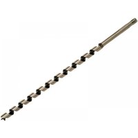 Bahco long combination auger bit, 18mm, with spiral design and sharp tip for precise wood drilling.