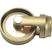 Bailey 1740 Universal Cleaning Rod Guide Wheel, brass finish, circular design with central pivot arm.