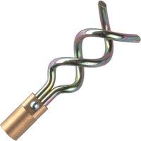Bailey Lockfast Double Worm Screw with twisted metal design and brass connector.