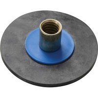 Bailey Universal Drain Cleaner Plunger with black rubber disc, blue center, and brass threaded connector.