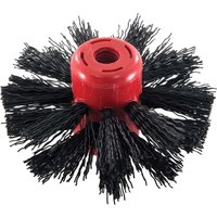Red Bailey Z569 Lockfast brush with dense black bristles for drains, chimneys, and flues.