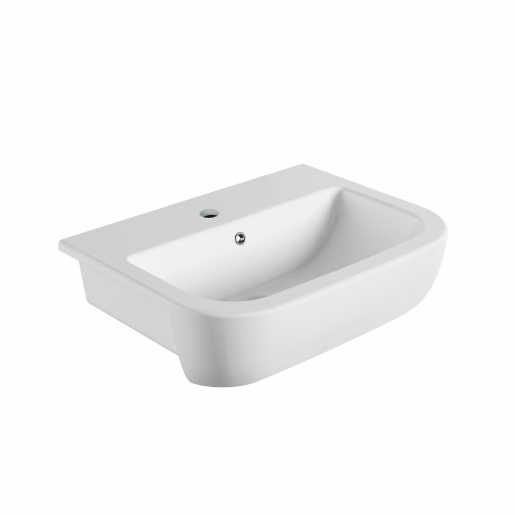 White ceramic shower tray with a sleek, modern design, featuring a smooth surface and a single tap hole, ideal for contemporary bathroom installations.