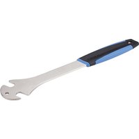 BBB Hi-Torque L Pedal Wrench with silver steel head and black-blue ergonomic handle.