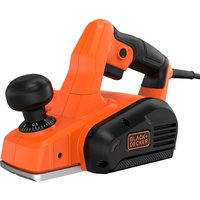 Orange and black Black and Decker electric planer with ergonomic handle and adjustable depth knob.