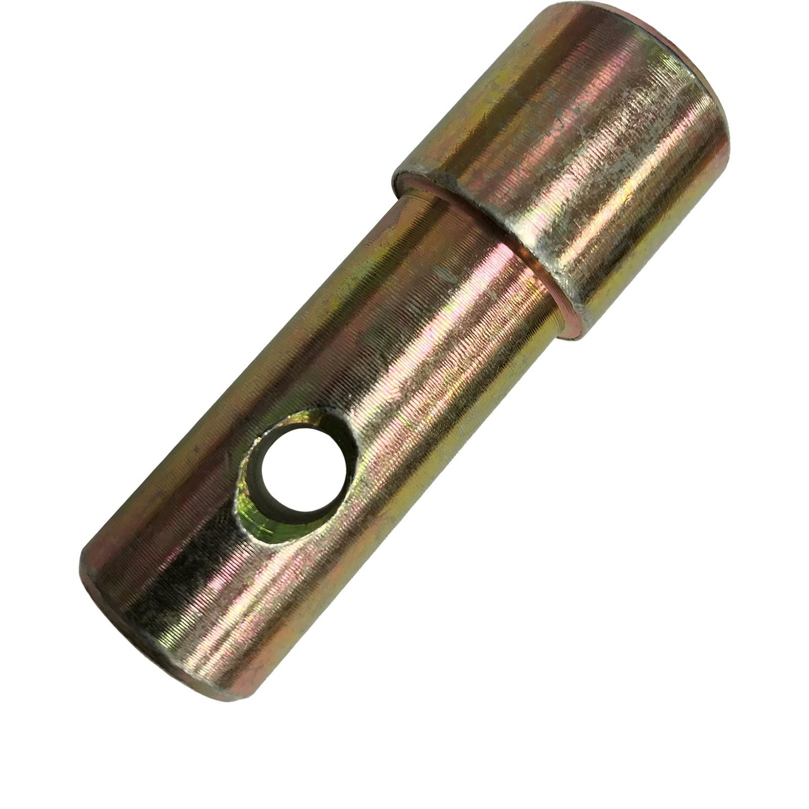 Black B5064 front head stand replacement lift pin, 23mm, made of metallic material with a shiny, polished finish and a central hole for secure attachment.