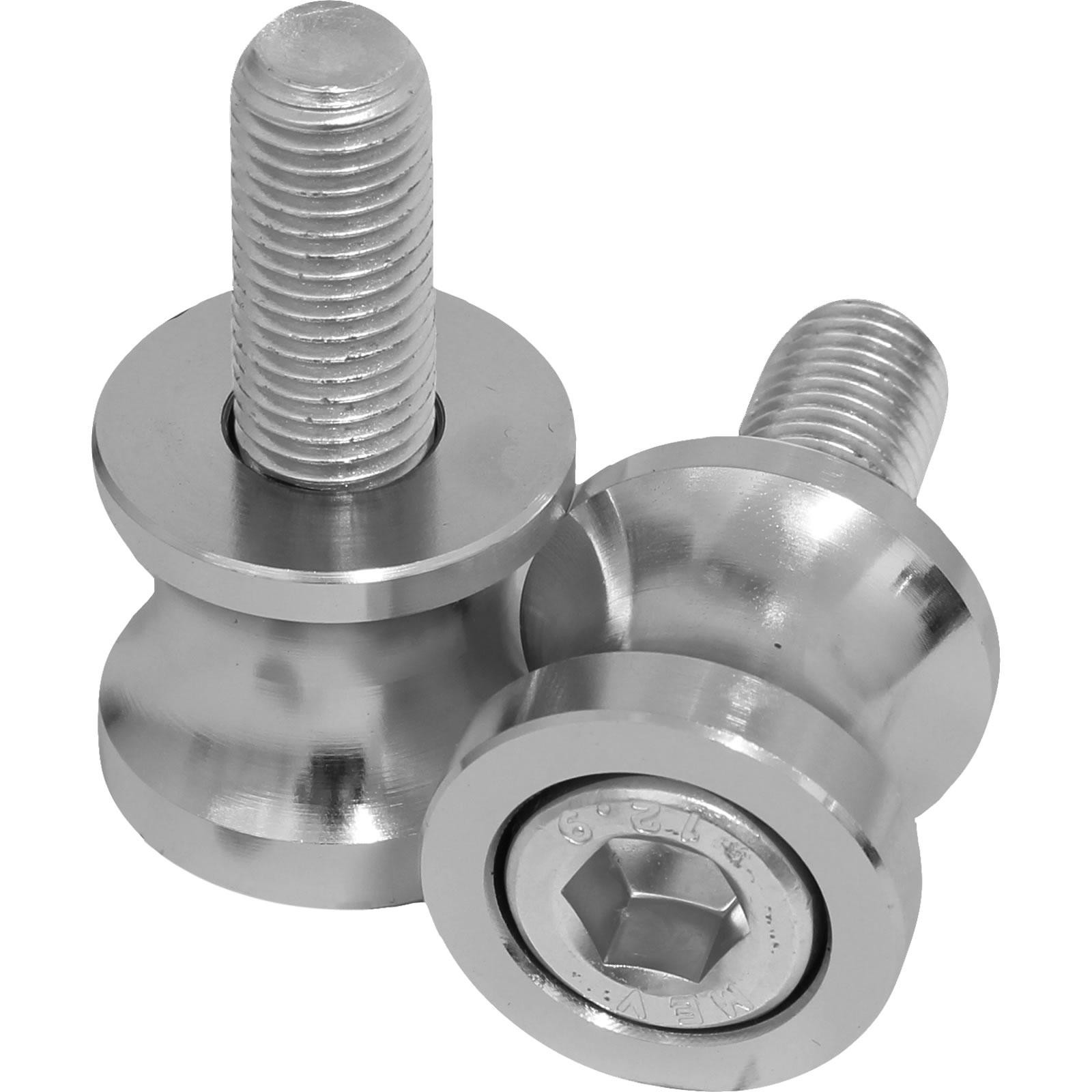Black Pro Range CNC Aluminium Bobbins 10mm 1.25 Silver - image 2