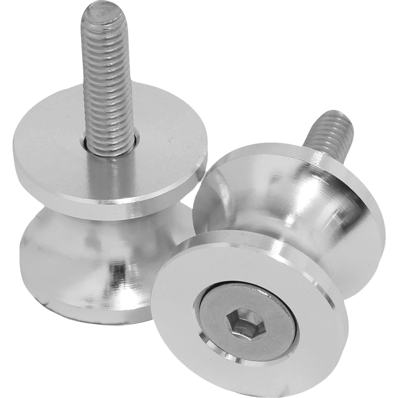 Black Pro Range CNC Aluminium Bobbins 6mm Silver - image 2