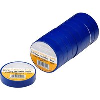 Blue PVC electrical insulation tape rolls, 19mm x 33m, pack of 10, with Draper Tools label on each roll.