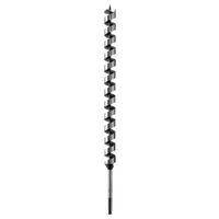 Bosch auger bit, 24mm diameter, 360mm length, spiral design, black and silver steel finish.